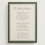 "Emerson" - Wedding Weekend Itinerary Cards in Evergreen by Kelly Watkins - Front