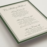 "Emerson" - Wedding Weekend Itinerary Cards in Evergreen by Kelly Watkins - Detail