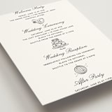 "Formal Minimalist" - Wedding Weekend Itinerary Cards in Silk by Kelly Schmidt - Detail