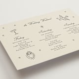 "Milagro" - Wedding Weekend Itinerary Cards in Ivory by Ani Somi - Detail