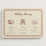 "Mughal Gardens" - Wedding Weekend Itinerary Cards in Ivory by Sherley Ferreira - Front