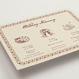 "Mughal Gardens" - Wedding Weekend Itinerary Cards in Ivory by Sherley Ferreira - Detail