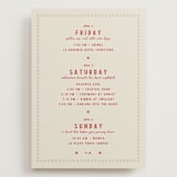 "Coyota" - Wedding Weekend Itinerary Cards in Sierra by Ani Somi - Front