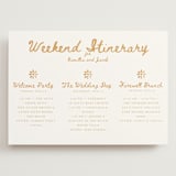 "Tribal Rythm" - Wedding Weekend Itinerary Cards in Amber by Selima Akhter - Front