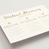 "Tribal Rythm" - Wedding Weekend Itinerary Cards in Amber by Selima Akhter - Detail