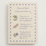 "Artisan Wedding" - Wedding Weekend Itinerary Cards in Sea by Chris Griffith - Front