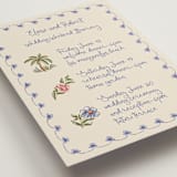 "Artisan Wedding" - Wedding Weekend Itinerary Cards in Sea by Chris Griffith - Detail