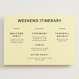 "Courthouse" - Wedding Weekend Itinerary Cards in Butter by Studio Suku - Front