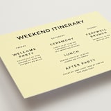 "Courthouse" - Wedding Weekend Itinerary Cards in Butter by Studio Suku - Detail