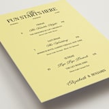 "The Eternal" - Wedding Weekend Itinerary Cards in Butter by Helena Vitto - Detail