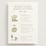 "West Coast Toile" - Wedding Weekend Itinerary Cards in Palm by Jenna Holcomb - Front