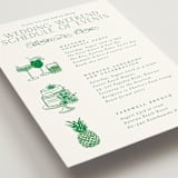 "Tropical Toile" - Wedding Weekend Itinerary Cards in Jade by Jenna Holcomb - Detail