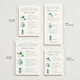 "Tropical Toile" - Wedding Weekend Itinerary Cards in Jade by Jenna Holcomb - Formats Available