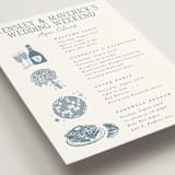 "Mountain Toile" - Wedding Weekend Itinerary Cards in Denim by Jenna Holcomb - Detail