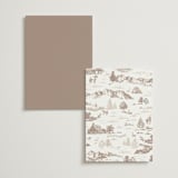 "Mountain Ranch Toile" - Wedding Weekend Itinerary Cards in Leather by Jenna Holcomb - Back of Card Options