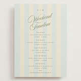 "Gilmore" - Wedding Weekend Itinerary Cards in Sky by Kristie Kern - Front