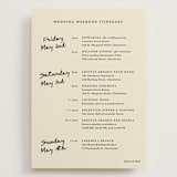 "Classic but not" - Wedding Weekend Itinerary Cards in Vintage Lace by Inkblot Design - Front