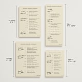 "Classic but not" - Wedding Weekend Itinerary Cards in Vintage Lace by Inkblot Design - Formats Available