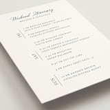 "Vintage Blue" - Wedding Weekend Itinerary Cards in Navy by Becky Nimoy - Detail