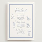 "The Big Day" - Wedding Weekend Itinerary Cards in Cornflower by Sherley Ferreira - Front