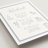 "The Big Day" - Wedding Weekend Itinerary Cards in Cornflower by Sherley Ferreira - Detail