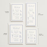 "The Big Day" - Wedding Weekend Itinerary Cards in Cornflower by Sherley Ferreira - Formats Available