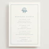 "Hydrangea bloom" - Wedding Weekend Itinerary Cards in Seaside by Stacey Meacham - Front