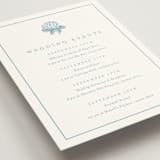 "Hydrangea bloom" - Wedding Weekend Itinerary Cards in Seaside by Stacey Meacham - Detail