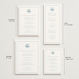 "Hydrangea bloom" - Wedding Weekend Itinerary Cards in Seaside by Stacey Meacham - Formats Available