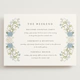 "Wedgewood" - Wedding Weekend Itinerary Cards in Cerulean by Susan Moyal - Front