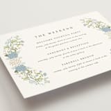 "Wedgewood" - Wedding Weekend Itinerary Cards in Cerulean by Susan Moyal - Detail