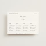 "Tuscany" - Wedding Weekend Itinerary Cards in Ink by Blustery August - Front