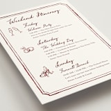 "Handwritten" - Wedding Weekend Itinerary Cards in Wine by Cass Loh - Detail