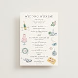 "Journey of the Day" - Wedding Weekend Itinerary Cards in Porcelain by frau brandt - Front