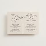 "Mirin" - Wedding Weekend Itinerary Cards in Linen by Kate Ahn - Front