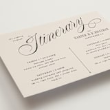 "Mirin" - Wedding Weekend Itinerary Cards in Linen by Kate Ahn - Detail