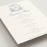 "SweetHearts" - Wedding Weekend Itinerary Cards in Periwinkle by Design Lotus - Detail