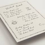 "Puglia" - Wedding Weekend Itinerary Cards in Rock by Pati Cascino - Detail