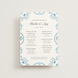 "Almafi" - Wedding Weekend Itinerary Cards in Cerulean by Itsy Belle Studio - Front