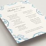 "Almafi" - Wedding Weekend Itinerary Cards in Cerulean by Itsy Belle Studio - Detail