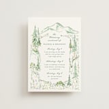 "Plain Air" - Wedding Weekend Itinerary Cards in Meadow by Petra Kern - Front