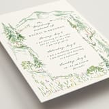 "Plain Air" - Wedding Weekend Itinerary Cards in Meadow by Petra Kern - Detail