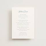 "Empire" - Wedding Weekend Itinerary Cards in Dusty Blue by Jennifer Postorino - Front