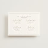 "kouignette" - Wedding Weekend Itinerary Cards in Chiffon by chocomocacino - Front
