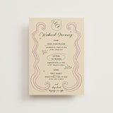"Modern Fairy Tale" - Wedding Weekend Itinerary Cards in Rose by Helena Vitto - Front