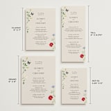 "Wild meadow" - Wedding Weekend Itinerary Cards in Elder Flower by Sarah Knight - Formats Available