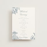 "Wreath In Bloom" - Wedding Weekend Itinerary Cards in Lake by Leah Bisch - Front