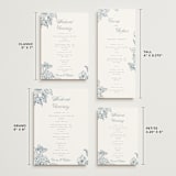 "Wreath In Bloom" - Wedding Weekend Itinerary Cards in Lake by Leah Bisch - Formats Available