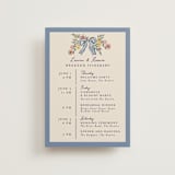 "A wedding in Low Country" - Wedding Weekend Itinerary Cards in Cornflower by Chris Griffith - Front