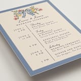 "A wedding in Low Country" - Wedding Weekend Itinerary Cards in Cornflower by Chris Griffith - Detail